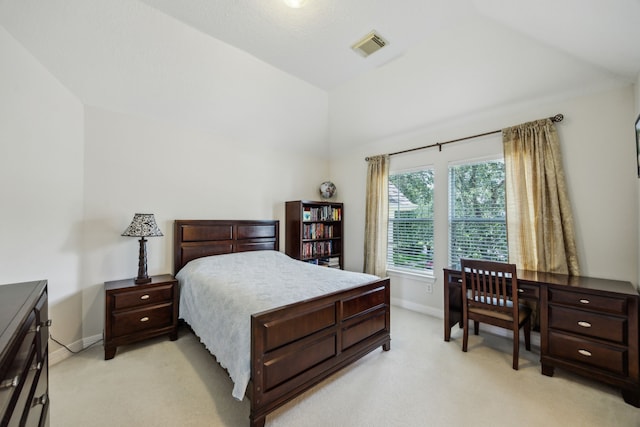 5539 Emerald Pointe Ct, Sugar Land, TX 77479 - bedroom featuring light colored carpet, baseboards, and lofted ceiling