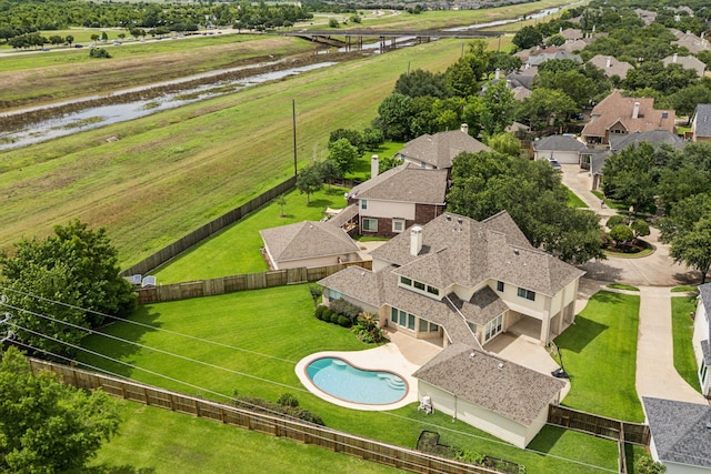 5539 Emerald Pointe Ct, Sugar Land, TX 77479 - aerial view of a nearby body of water and a pool