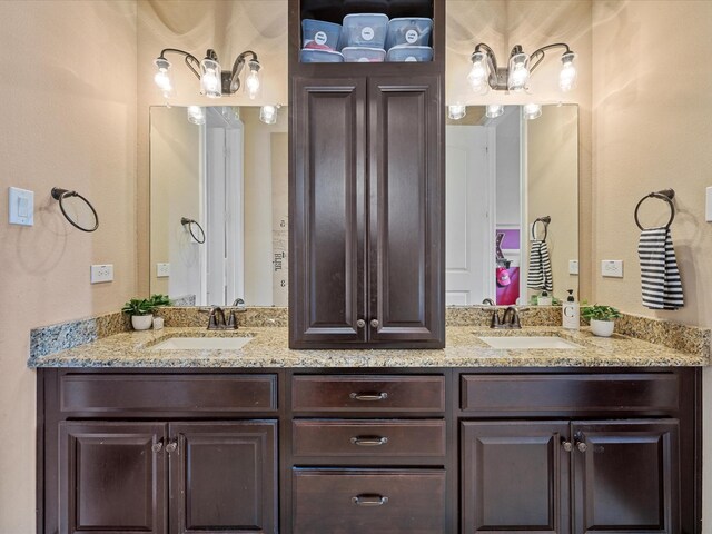 17611 Bear River Ln, Humble, TX 77346 - bathroom featuring double vanity