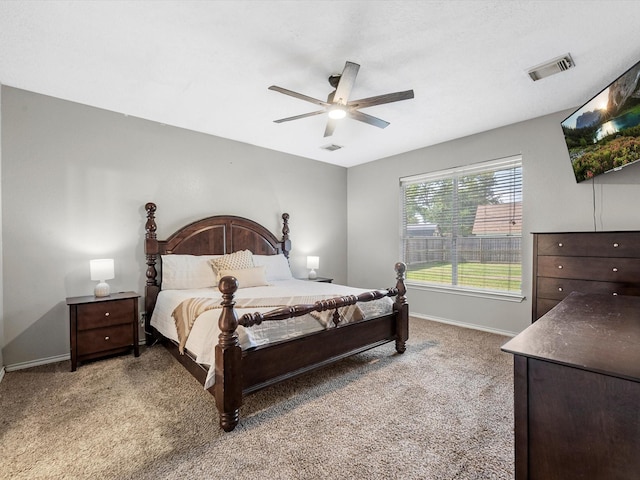 3106 Lake Breeze Ln, Crosby, TX 77532 - bedroom featuring carpet floors, baseboards, and ceiling fan