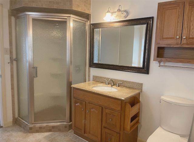 10214 Moorberry Ln, Houston, TX 77043 - full bathroom featuring a shower stall, vanity, and toilet