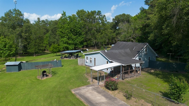 637 County Road 6502 E, Dayton, TX 77535 - aerial view of property and surrounding area