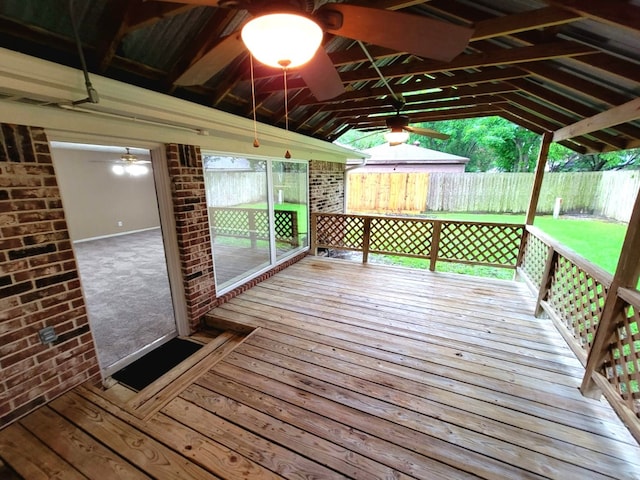 3135 Apple Dr, Missouri City, TX 77459 - wooden terrace with ceiling fan