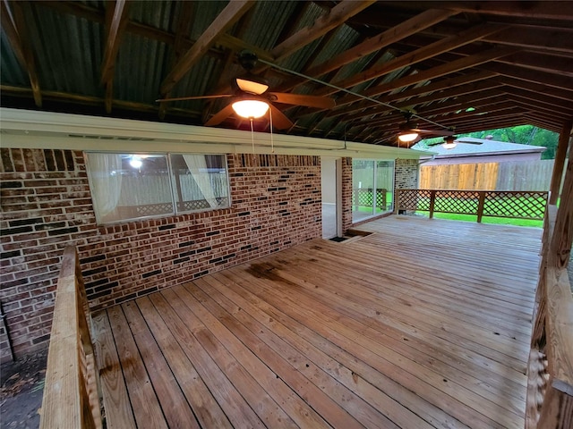 3135 Apple Dr, Missouri City, TX 77459 - wooden terrace with ceiling fan