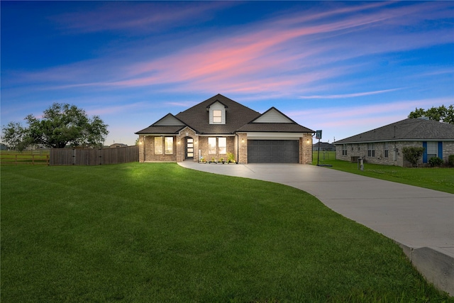 1420 Palomino Trl, Angleton, TX 77515 - view of front of property with brick siding, concrete driveway, a garage, and a shingled roof