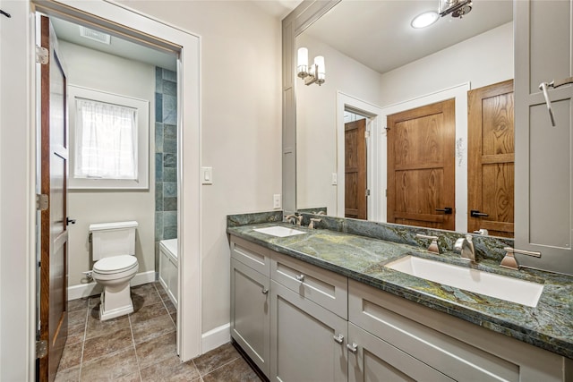5311 Indigo St, Houston, TX 77096 - bathroom featuring double vanity and tile patterned flooring