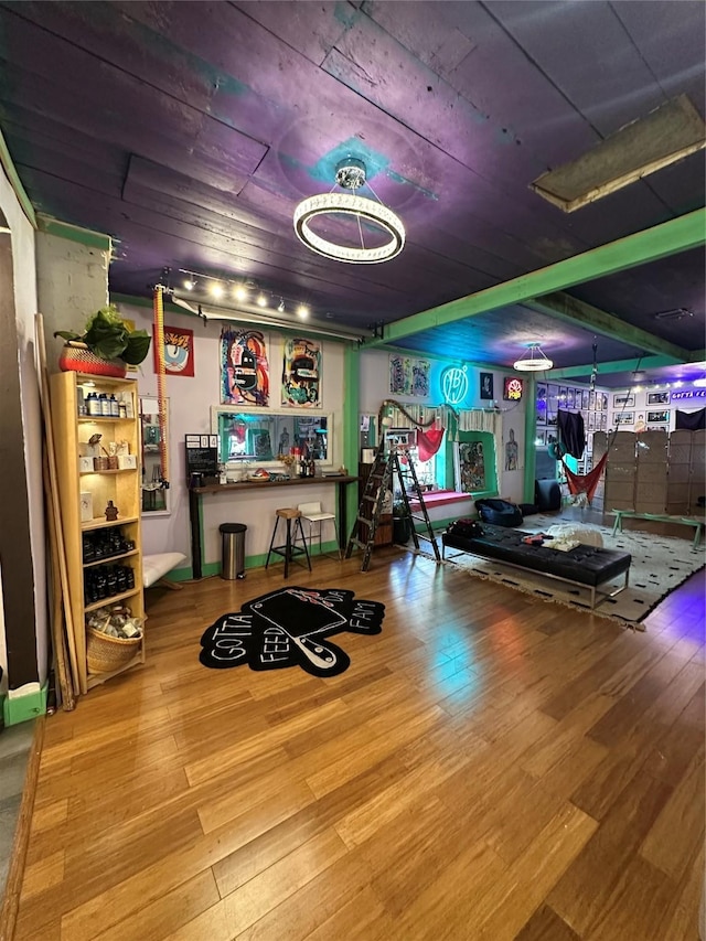 304 Lockwood Dr, Houston, TX 77011 - recreation room with wood finished floors