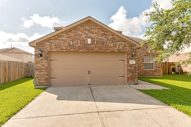 9807 Opal Rock Dr, Rosharon, TX 77583 - view of front of property with brick siding, concrete driveway, and an attached garage