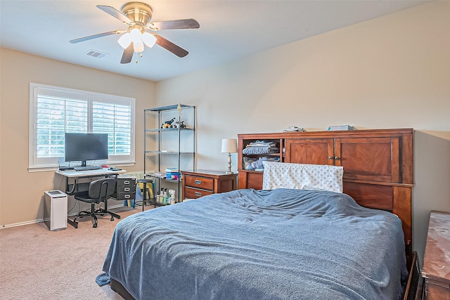 6623 Haven Forest Ln, Richmond, TX 77469 - bedroom featuring carpet, ceiling fan, a desk, and baseboards