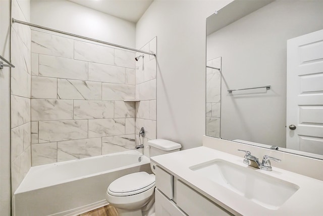 1203 Wildflower Way Dr, Beasley, TX 77417 - full bathroom with vanity, bathtub / shower combination, and wood finished floors