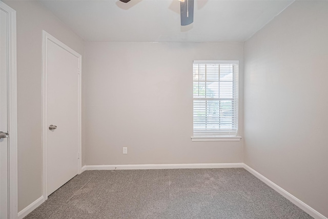 9003 Chateau Forest Dr, Houston, TX 77088 - carpeted empty room with a ceiling fan and baseboards