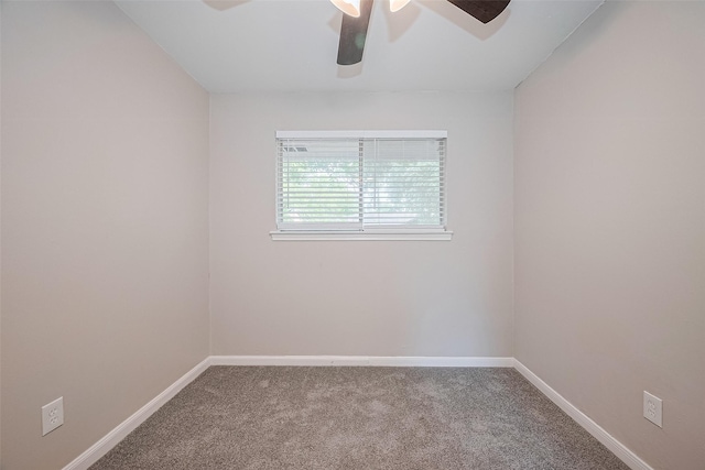 9003 Chateau Forest Dr, Houston, TX 77088 - spare room with carpet floors, a ceiling fan, and baseboards