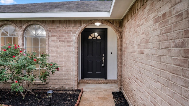 10622 Highland Woods Dr, Sugar Land, TX 77498 - property entrance featuring brick siding and roof with shingles