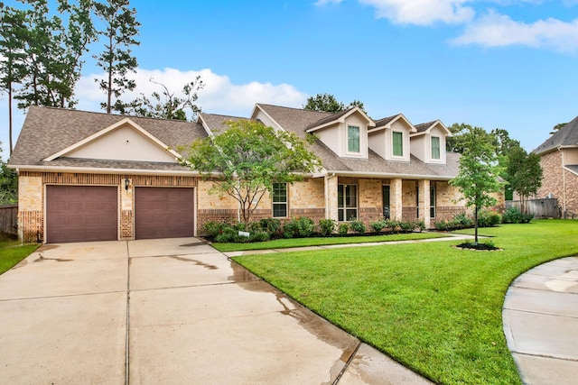 12406 Fort Isabella Ct, Tomball, TX 77375 - view of front facade with brick siding, driveway, an attached garage, and a shingled roof