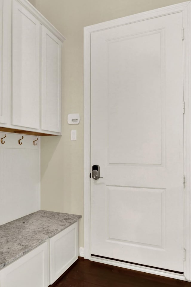 12406 Fort Isabella Ct, Tomball, TX 77375 - mudroom with dark wood-style floors