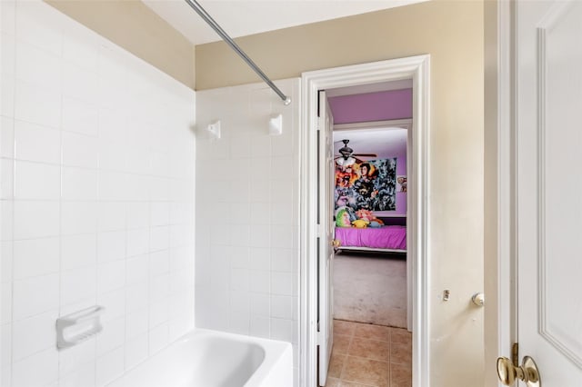 2907 Silverberry Trl, Houston, TX 77345 - bathroom with bathtub / shower combination, ensuite bathroom, and tile patterned floors