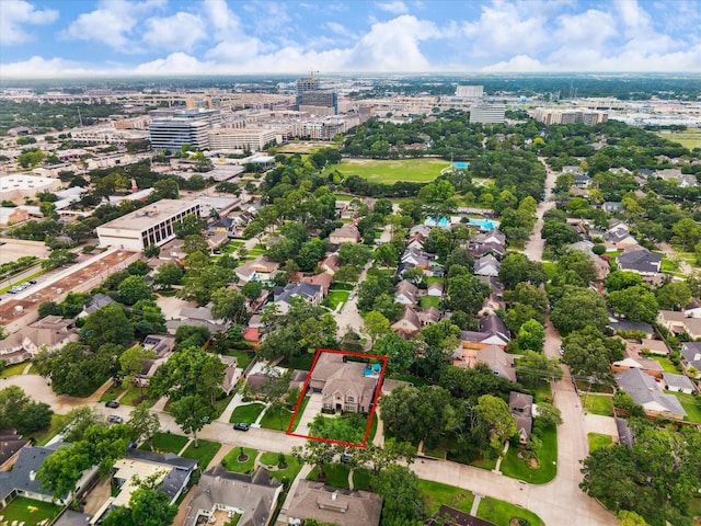 12710 Pebblebrook Dr, Houston, TX 77024 - view of urban area with property parcel outlined