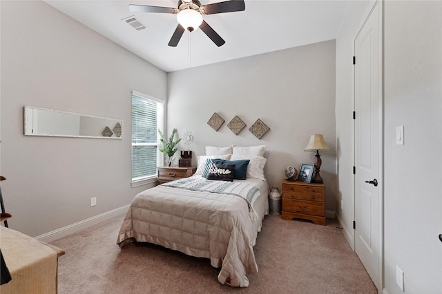 28026 Chuckwagon Trl, Magnolia, TX 77355 - bedroom featuring carpet floors, baseboards, and a ceiling fan