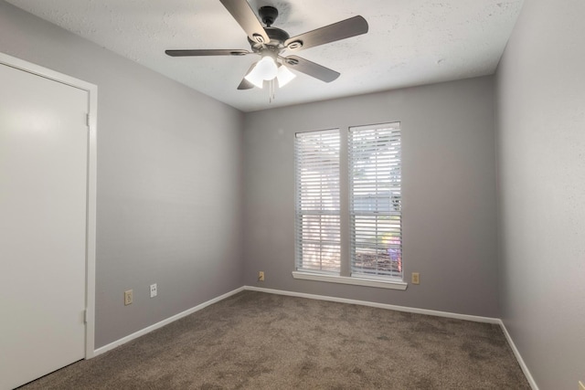 13402 Piney Oaks Dr, Houston, TX 77065 - unfurnished room with carpet floors, ceiling fan, and baseboards