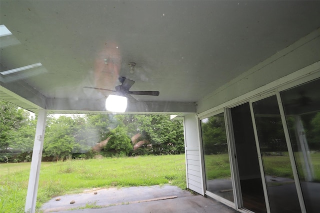 5952 Moonstone St, Port Arthur, TX 77640 - unfurnished sunroom with a ceiling fan