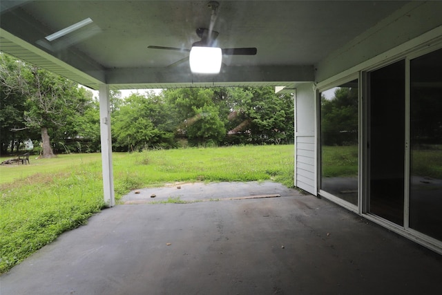 5952 Moonstone St, Port Arthur, TX 77640 - view of patio / terrace with a ceiling fan