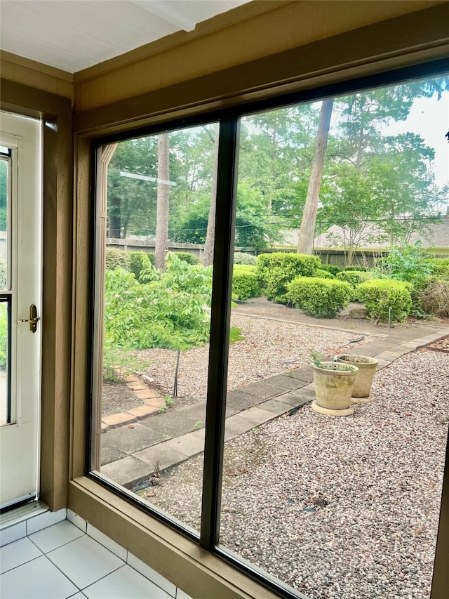 6523 Coral Ridge Rd, Houston, TX 77069 - doorway to outside with light tile patterned floors