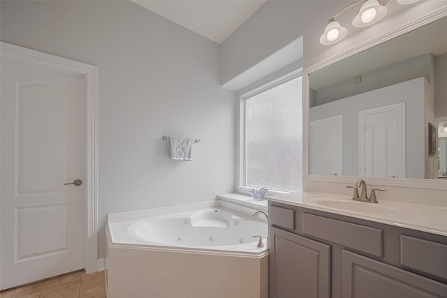 14727 Bronze Finch Dr, Cypress, TX 77433 - full bath with vanity and a whirlpool tub