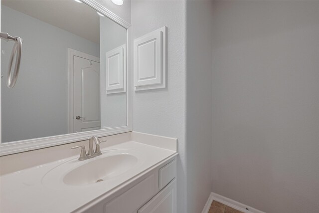 14727 Bronze Finch Dr, Cypress, TX 77433 - bathroom with vanity and tile patterned flooring