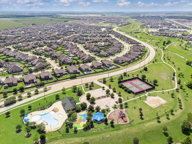 1810 Opal Field Ln, Richmond, TX 77469 - aerial perspective of suburban area featuring a pool area