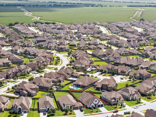 1810 Opal Field Ln, Richmond, TX 77469 - aerial view of residential area with property parcel outlined