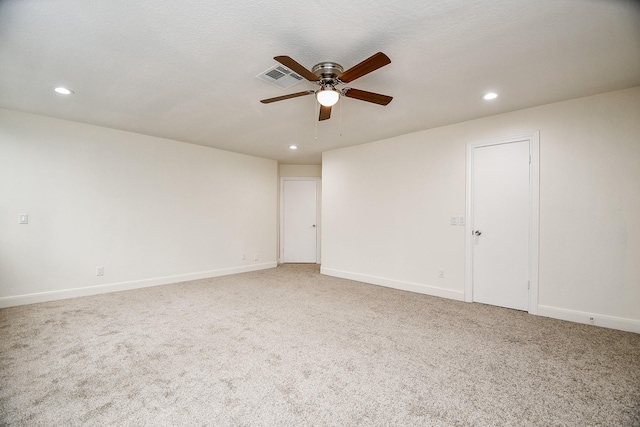 8115 Fondren Lake Dr, Houston, TX 77071 - spare room with ceiling fan, recessed lighting, carpet, and baseboards