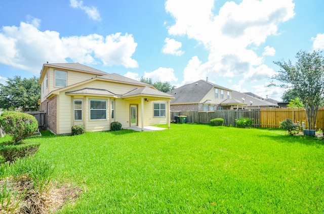 13108 Southern Way Ln, Pearland, TX 77584 - rear view of property with a patio area and brick siding