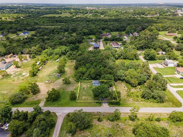 7230 Moore St, Hitchcock, TX 77563 - aerial view of property's location with property boundaries highlighted and a forest