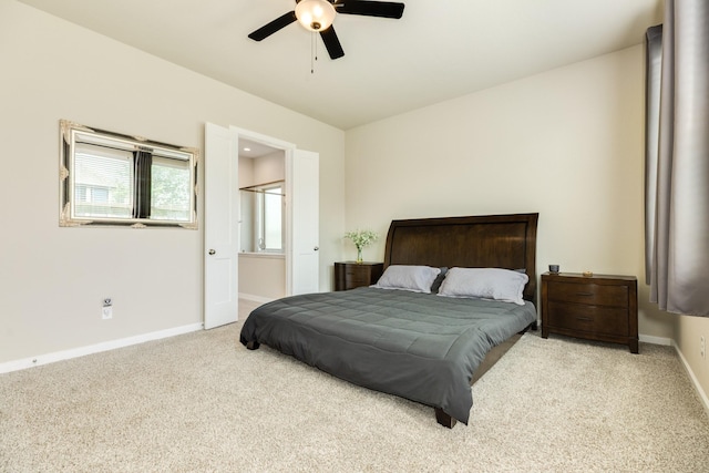 5007 Country Meadows Trl, Rosharon, TX 77583 - bedroom featuring carpet, baseboards, and ceiling fan