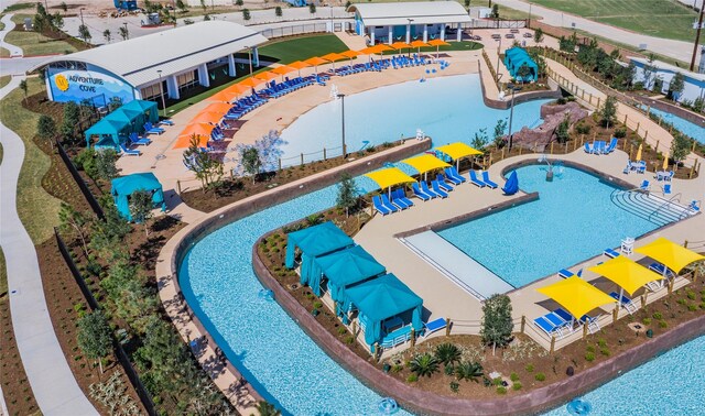 5007 Country Meadows Trl, Rosharon, TX 77583 - drone / aerial view of a pool area