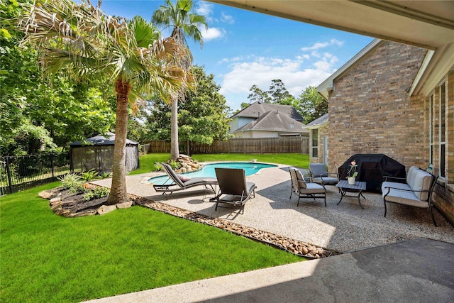 259 W Thorn Way, Houston, TX 77015 - view of patio / terrace featuring an outdoor living space