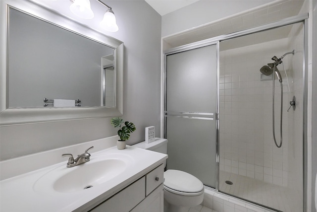 1321 Fountain View Dr Unit 131, Houston, TX 77057 - bathroom with toilet, vanity, and a shower stall