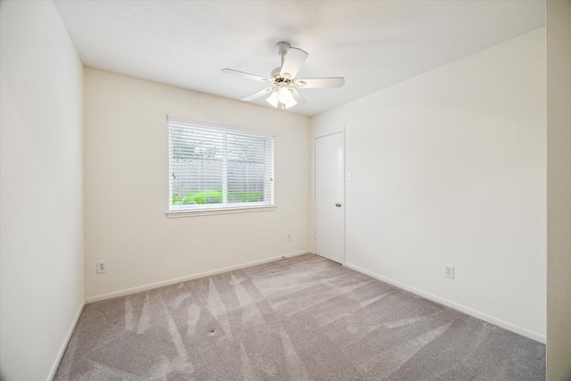 2818 Cocona Ln, Houston, TX 77073 - carpeted empty room featuring a ceiling fan and baseboards