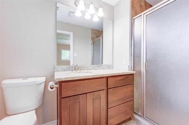 4430 Peridot Ln, Friendswood, TX 77546 - full bathroom featuring toilet, vanity, and a shower stall