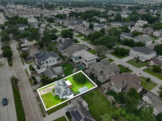 6514 Westview Dr, Houston, TX 77055 - aerial view of residential area with property boundaries highlighted