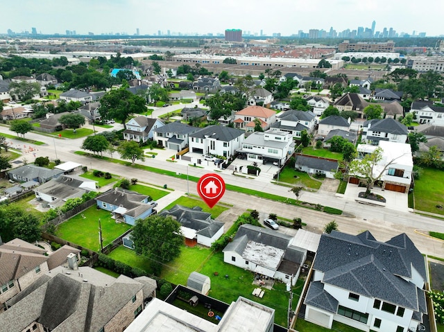 6514 Westview Dr, Houston, TX 77055 - aerial view of residential area featuring skyline