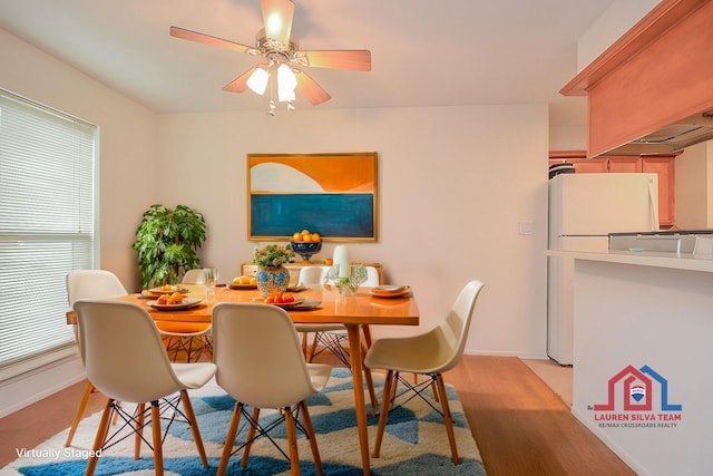 3 Lazybrook St, Angleton, TX 77515 - dining area featuring a ceiling fan and baseboards