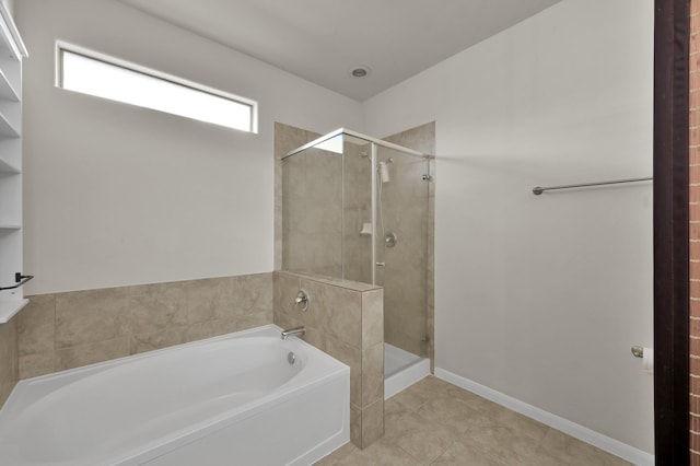 19307 Midnight Glen Dr, Cypress, TX 77429 - full bath with a bath, a shower stall, and tile patterned floors