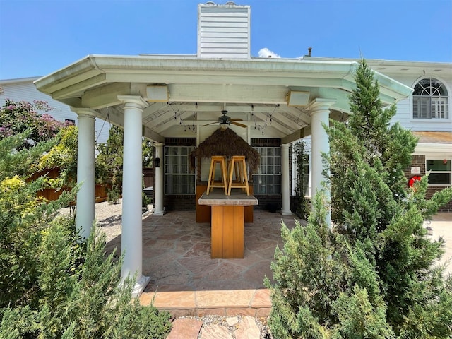 7802 Strathclyde Sound Rd, Houston, TX 77095 - view of patio with a ceiling fan