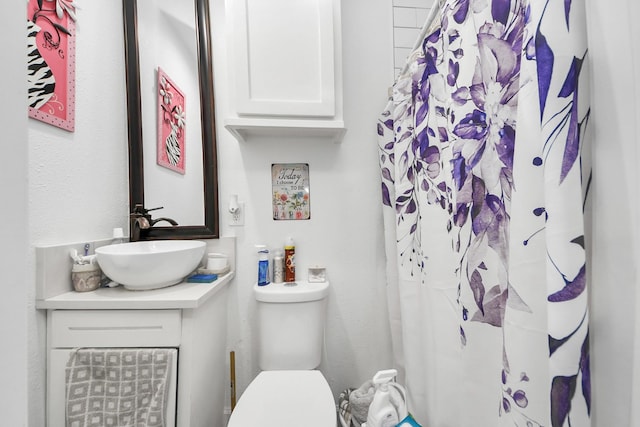 24 Woody Creek Dr, Conroe, TX 77301 - bathroom featuring vanity, toilet, and a shower with curtain