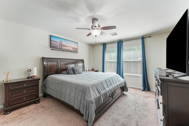 15426 Hope Shadow Ct, Cypress, TX 77429 - bedroom featuring light carpet, baseboards, and ceiling fan