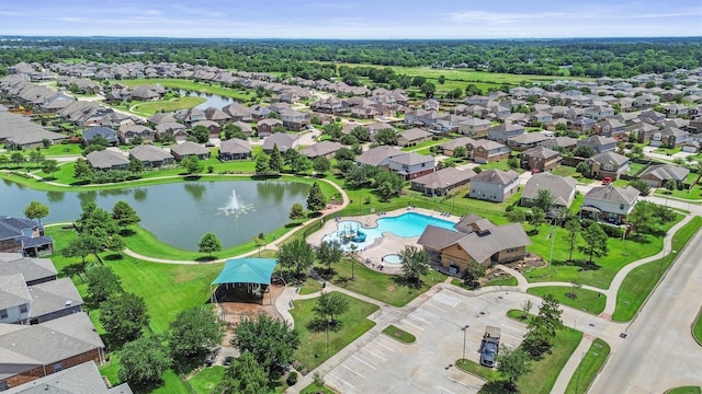 15426 Hope Shadow Ct, Cypress, TX 77429 - aerial view of property's location with a nearby body of water, nearby suburban area, and a pool