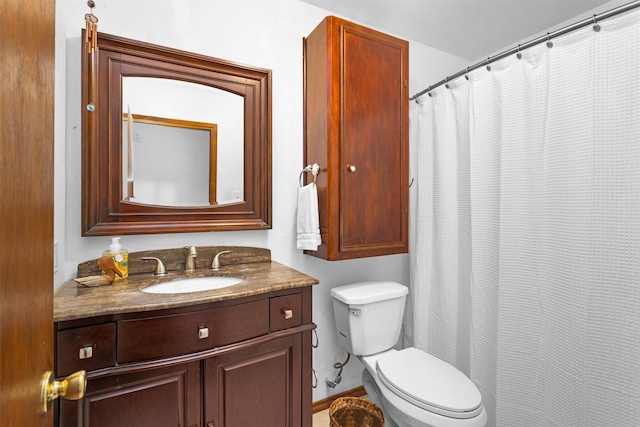 5614 Whipporwill Rd, Conroe, TX 77303 - full bath with vanity, toilet, and curtained shower