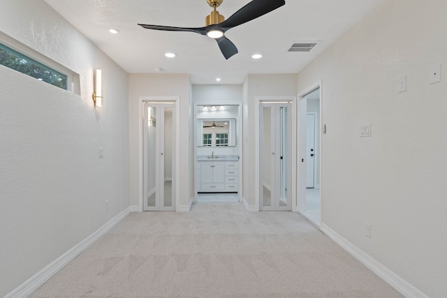 3734 Florinda St, Houston, TX 77021 - corridor featuring carpet floors and recessed lighting