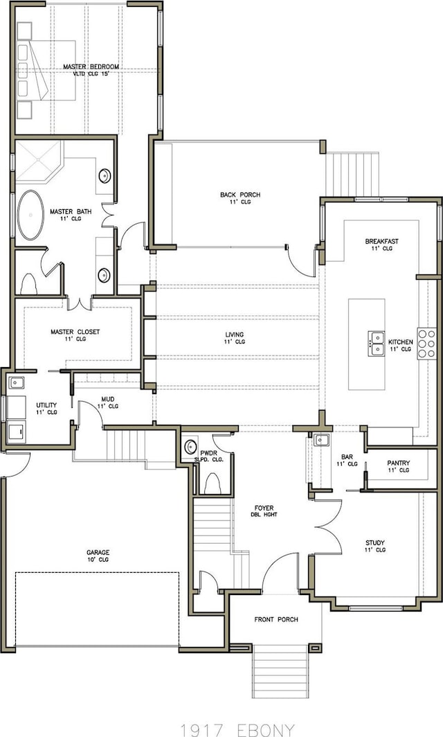 1917 Ebony Ln, Houston, TX 77018 - view of property floor plan